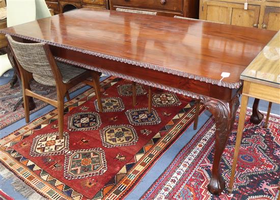 A mahogany dining table with rectangular top W.200cm